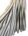 Rosie Assoulin Size 4 White & Navy Cotton Stripe Maxi Back Zip Pleats Skirt White & Navy / 4
