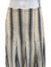 Rosie Assoulin Size 4 White & Navy Cotton Stripe Maxi Back Zip Pleats Skirt White & Navy / 4