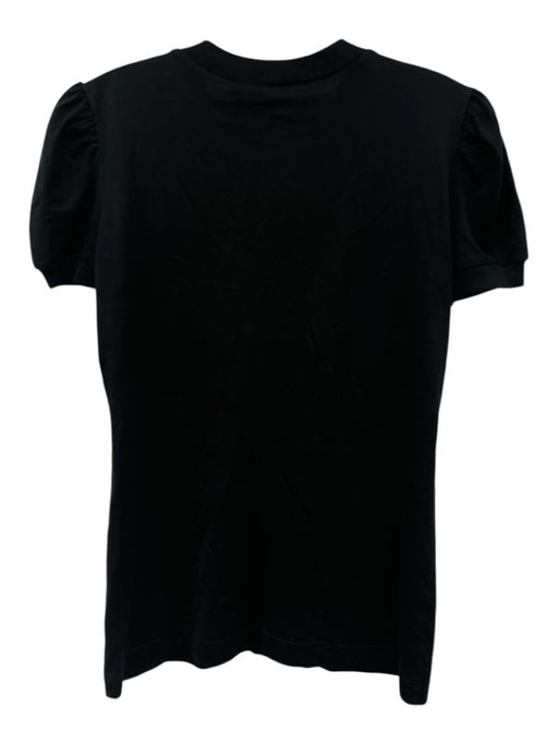 Dolce & Gabbana Size 40 Navy & Black Cotton Zip Front Short Sleeve Top Navy & Black / 40