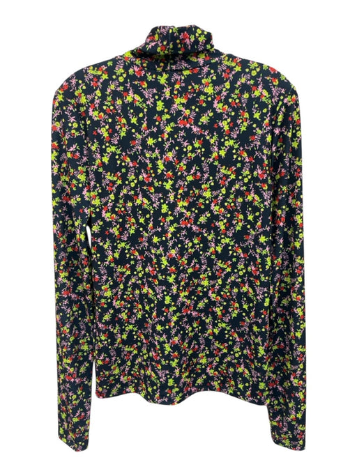 Essentiel Antwerp Size 1 Navy & Multi Polyester Long Sleeve Turtle Neck Top Navy & Multi / 1