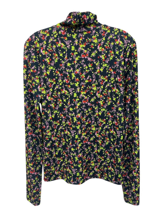 Essentiel Antwerp Size 1 Navy & Multi Polyester Long Sleeve Turtle Neck Top Navy & Multi / 1