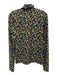 Essentiel Antwerp Size 1 Navy & Multi Polyester Long Sleeve Turtle Neck Top Navy & Multi / 1