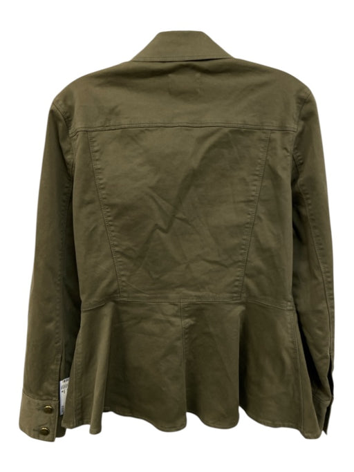 Frame Size M Olive Green Cotton Long Sleeve Button Up Collar Jacket Olive Green / M