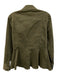 Frame Size M Olive Green Cotton Long Sleeve Button Up Collar Jacket Olive Green / M