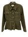 Frame Size M Olive Green Cotton Long Sleeve Button Up Collar Jacket Olive Green / M