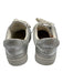 All Saints Shoe Size 36 Silver Leather Crinkle Lace Up Rubber Sole Sneakers Silver / 36