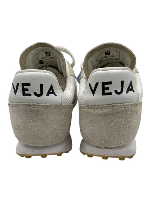 Veja Shoe Size 6 White & Gray Synthetic Knit Suede Round Toe Lace Up Sneakers White & Gray / 6