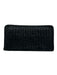 Viola Castellani Milano Black Leather Basket Weave Rectangle Wallet Wristlet Bag Black / Small