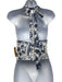 Staud Size M Blue & White Print Cotton Smocked Floral Halter Crop Top Blue & White Print / M