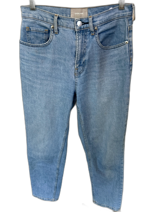 Everlane Size 27 Light Wash Cotton Blend High Waist Straight Leg Jeans Light Wash / 27