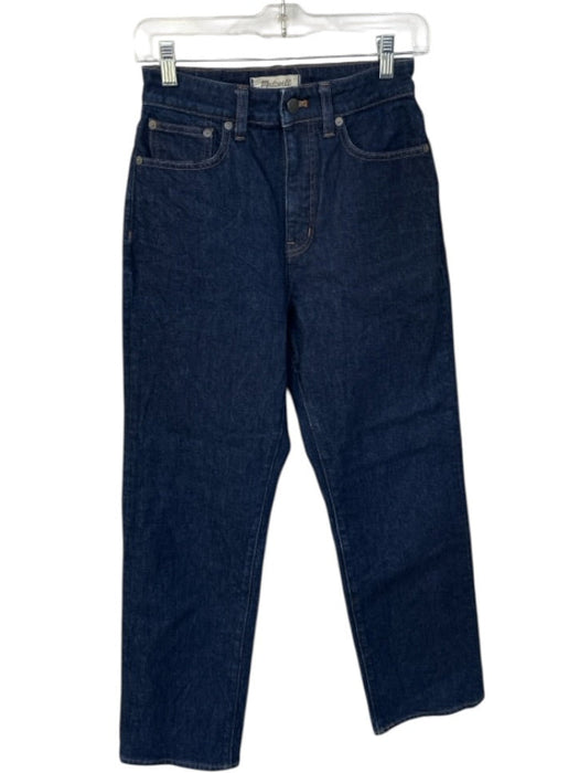 Madewell Size 25 Dark Wash Cotton High Waist Straight Leg Jeans Dark Wash / 25