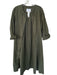 Velvet Size M Olive Green Cotton Long Sleeve Open Front Full length Trench Coat Olive Green / M