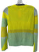M. Patmos Size S Yellow & Green Cashmere Crochet Color Block Loose Knit Sweater Yellow & Green / S