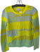 M. Patmos Size S Yellow & Green Cashmere Crochet Color Block Loose Knit Sweater Yellow & Green / S