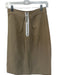 Dolce & Gabbana Size 40 Tan Cotton & Linen Front Pleat Back Zip Pencil Skirt Tan / 40