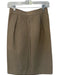 Dolce & Gabbana Size 40 Tan Cotton & Linen Front Pleat Back Zip Pencil Skirt Tan / 40