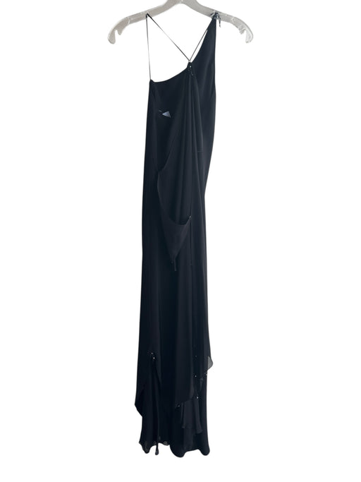 Carol Peretz Size Est Small Black No Fabric Tag Lined Spaghetti Strap Gown Black / Est Small
