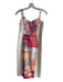 Black Halo Size 6 White & Multi Cotton Blend Sleeveless Back Zip Dress White & Multi / 6