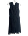 Tadashi Size 6 Black Polyester Lace Overlay Sleeveless Back Zip Sequins Dress Black / 6