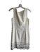 Cynthia Steffe Size 4 White Cotton Blend Sleeveless Round Neck Back Zip Dress White / 4