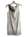 Cynthia Steffe Size 4 White Cotton Blend Sleeveless Round Neck Back Zip Dress White / 4