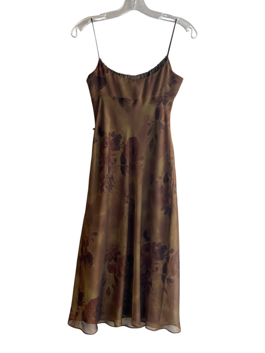 Laundry by Shelli Segal Size 4 Brown Polyester Lined Spaghetti Strap Dress Brown / 4