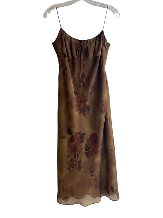 Laundry by Shelli Segal Size 4 Brown Polyester Lined Spaghetti Strap Dress Brown / 4