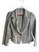 Cartonnier Size XSP Black & White Cotton Blend Striped 1 Button short Jacket Black & White / XSP