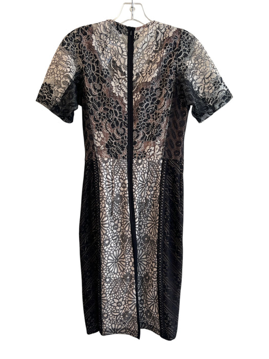 Beguile Byron Lars Size 4 Black & Ivory Polyester Blend Scoop Neck Dress Black & Ivory / 4