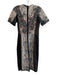 Beguile Byron Lars Size 4 Black & Ivory Polyester Blend Scoop Neck Dress Black & Ivory / 4