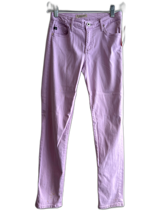 AG Size 27 Lilac Cotton 5 Pocket Zip Pocket Mid Rise Skinny Jeans Lilac / 27