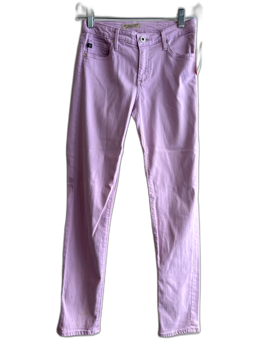 AG Size 27 Lilac Cotton 5 Pocket Zip Pocket Mid Rise Skinny Jeans Lilac / 27