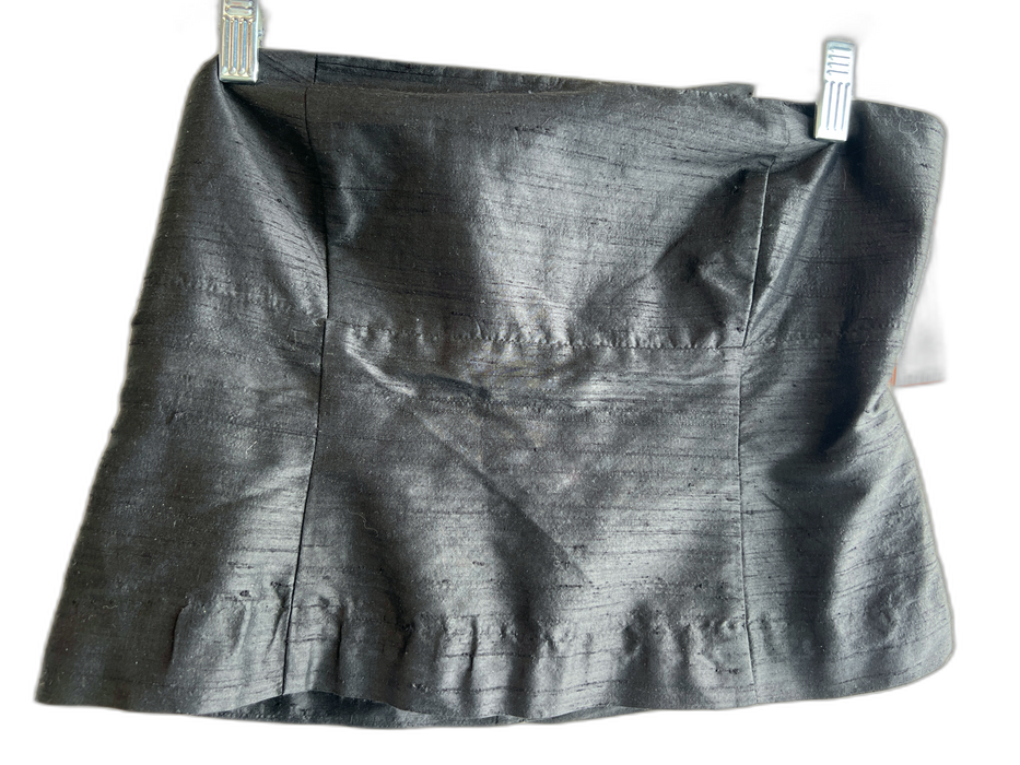 Molly B Size 10 Black Silk Back Zip Tie at Back Strapless Top Black / 10