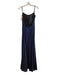 Lillie Rubin Size Small Midnight blue Silk Beaded Spaghetti Strap Low Back Gown Midnight blue / Small