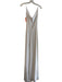 Cache Size Medium White & Silver No Fabric Tag Lined Spaghetti Strap Gown White & Silver / Medium