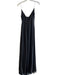 Elie Tahari Size 4 Black Silk Spaghetti Strap Back Zip Sheer Overlay Gown Black / 4
