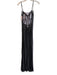 No Brand Size Small Black Silk Beaded Back Zip Back Strap Back Zip Gown Black / Small