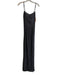 No Brand Size Small Black Silk Beaded Back Zip Back Strap Back Zip Gown Black / Small