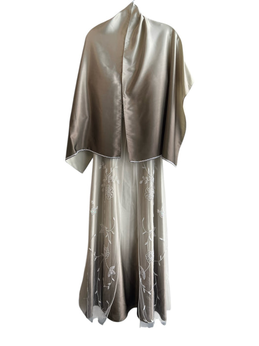 Jovani Size 8 Light Green Polyester & Rayon Back Zip Spaghetti Strap Beaded Gown Light Green / 8