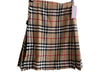 Burberrys of London Size 6 Tan, Black & Red Wool Pleat Detail Side Buckles Skirt Tan, Black & Red / 6
