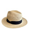 59 Tan & black small brim Ribbon Hat Tan & black