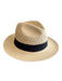59 Tan & black small brim Ribbon Hat Tan & black