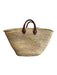 French Bag Shop Straw Leather Handles Open Top Bag Straw / XL