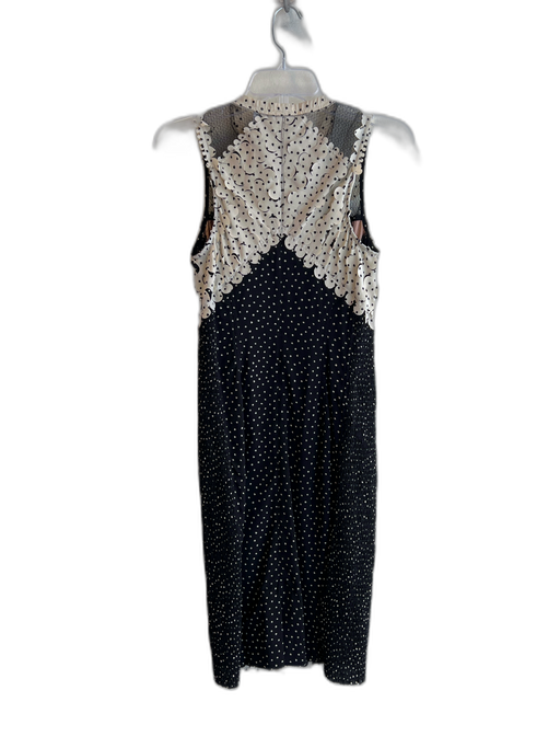Beguile Byron Lars Size 4 Black & White Polyester Sleeveless Moon & Stars Dress Black & White / 4