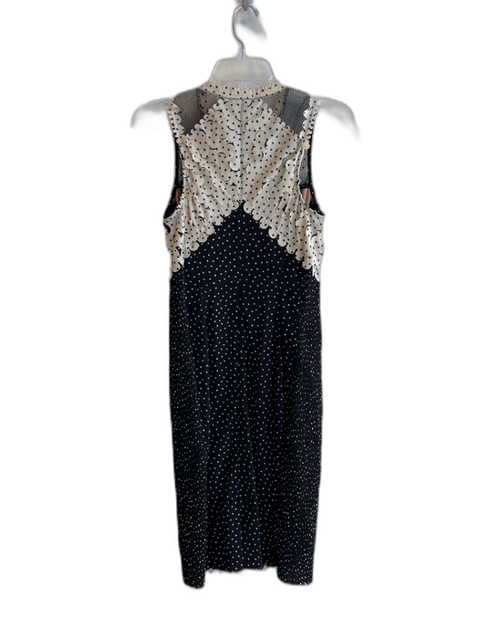 Beguile Byron Lars Size 4 Black & White Polyester Sleeveless Moon & Stars Dress Black & White / 4
