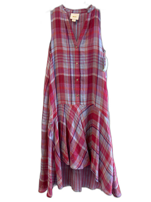 Maeve Size XS Blue, Pink & Orange No Fabric Tag Plaid Slip Inc Sleeveless Dress Blue, Pink & Orange / XS