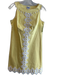 Lilly Pulitzer Size 4 Yellow & White Cotton Sleeveless Side Zip Round Neck Dress Yellow & White / 4