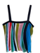 Waverly Grey Size Small Multi Polyester Accordian Pleats Stripes Top Multi / Small