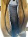No Brand Brown Cork & Leather Silver Hardware Zip Close Top Handles Bag Brown