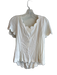 Maeve Size 4 White Rayon Wide Neck Scalloped Details Front Button Top White / 4